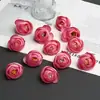 Cabeças de flores de botão de chá artificiais para artesanato DIY, acessórios de cabelo, corsages, decorações de chapéu, paredes de flores de casamento, flores artificiais no atacado