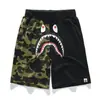 Transfronterizos Nuevos de Moda Japonesa Cabeza de Tiburón BAPE Impresión Digital 3D Casual Cortos de Moda Pantalones Casuales de Playa