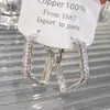 Novos Brincos Quadrados Geométricos, Brincos de Zircônia Modernos e Brilhantes, Descolados e Elegantes, Brincos Essenciais para Usar