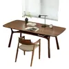 Mesa de Comedor Larga Estilo Italiano de Nogal Negro Norteamericano Moderno Madera Maciza Nórdica Lujo Ligero Mesa de Comedor Espesor Grande para Villa Grande
