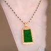 Pendente de jade sintético popular de celebridade online design original corrente de bambu colar de moda elegante acessórios de vestuário personalizados atacado