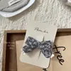 Novos Prendedores de Cabelo Infantis Feitos à Mão em Tecido Estilo Coreano, Prendedores Laterais Xadrez Florais para Outono e Inverno, Elásticos de Cabelo Vintage para Meninas