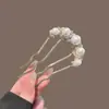 Peine para el Cabello con Perlas Pasador de Cabello 2026 Modelo Nuevo Herramienta de Fijación del Cabello de Cuatro Dientes Peine Insertador de Cabello Pasador de Cabello en Forma de U Pasador de Cabello Accesorio para el Cabello