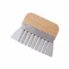 Cuchillo de corte de acero inoxidable con mango de madera transfronterizo, Cortador de Youtiao, Rasqueta para cuencos de arroz y harina, Cuchillo para cortar masa, Cuchillo de afeitar, Herramienta