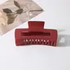 Pinza para el Cabello Mate Transfronteriza Tipo Pinza de Tiburón con Acabado de Alta Gama, Pinza de Garra Rectangular Simple de 13 cm, Tamaño Grande para Cabello Grueso, Accesorio para el Cabello para Mujer