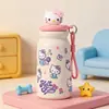 Nueva Taza Térmica de Estrella de Alto Valor Portátil con Correa Taza con Popote para Niñas Estudiantes Niños Escuela Linda Taza de Agua