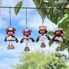 Nuevo modelo de robot rana colgante de muñeca de cáscara de fruta, producto terminado hecho a mano creativo, accesorio de llavero de campanilla de viento de cáscara de fruta de planta