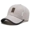 Boné de Baseball Respirável de Malha Casual para Viagem Chapéu de Sol Moda Proteção Solar Boné com Aba Chapéu de Pesca Masculino para Exterior