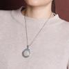 Colgante de plata de ley S925 con forma de jade hetiano, estilo nacional, cloisonné, con doce signos del zodíaco, colgante de plata con forma de la suerte