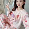 Pijamas Más Vendidos Transfronterizos para Mujer, Otoño e Invierno, Forro Polar Cálido y Dulce, Conjunto de Ropa para el Hogar de Coral Fleece que se Puede Usar Afuera