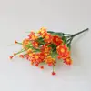 Flor artificial al por mayor hierba acuática plástico hierba de primavera flor Violeta acabado impresión serigráfica flor pequeña Margarita flor falsa accesorios decorativos Flor