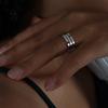 Diseño europeo y americano básico versátil irregular metal hip-hop personalidad estilo neutro acero de titanio anillo joyería para hombres y mujeres