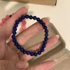 Alta Calidad~Pulsera de Cristal de Piedra Rosa Roja Rosa para Mujer Pulsera de Cristal Blanco Lujo Accesible Cuentas de Transferencia para Mujer