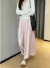 Pantalones Falda Anchos Plisados Elásticos Ligeros Transpirables de Cintura Elástica para Mujer 2026 Nuevo Estilo Pantalones Cortos