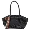 Bolso tote minimalista de estampado de leopardo estilo coreano, nueva colección otoño 2026 para mujer, bolso de hombro de alta calidad y elegante