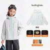 Ropa de invierno Pudding Haru para niñas, chaqueta cortavientos e impermeable para niños, nuevo estilo de invierno 2026, prenda exterior ligera y cálida con forro polar