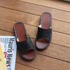 Pantuflas de cuero Haining para casa, suela sólida, pantuflas de suelo para hombre y mujer, pantuflas de interior de verano, venta al por mayor