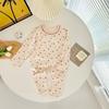 Roupas infantis de outono e inverno, pijamas infantis quentes de veludo para lixar, roupas de outono para bebês, calças de outono, roupas de casa, terno