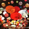 Farolillos de Papel de Colores Decoración China Boda Paz y Alegría Banquete Accesorios para Fotos Farol Plegable Decoración