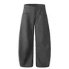 Pantalones Vaqueros Occidentales de Pierna Ancha Sueltos Casuales Largos Negros con Caída de Gama Alta Americanos para Viajes de Otoño/Invierno Hombres Mujeres Retro