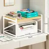 Estante de almacenamiento para impresora de escritorio, organizador multicapa para archivos y papel A4, estante de almacenamiento para copiadora ajustable en altura para oficina en casa