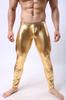 Ropa interior masculina nueva europea y americana, pantalones sexis de nailon sedoso y charol sintético de cintura baja