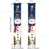 Banner de Porche de Boneco de Neve de Natal Casal de Pendurar na Porta da Frente de Inverno Adequado para Decoração de Parede da Entrada do Quintal de Natal