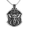 Colgante vintage de acero inoxidable para hombre, collar personalizado con el dios vikingo Odín.
