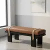 Banco de Madera Maciza Nórdico, Banco al Pie de Cama Estilo Diseñador, Banco para Cambiar Zapatos en la Entrada, Banco Artístico, Banco Largo para Vestíbulo