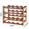 Rack de Vinho Criativo de Bambu Doméstico Europeu Rack de Armazenamento de Vinho Tinto Decorações Xadrez Doméstico