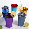 Vaso de óxido de aluminio reutilizable Vaso de aluminio de grado alimenticio LOGO imprimible resistente a caídas camping al aire libre vaso de aluminio metálico