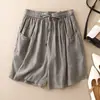 Pantalones Casuales de Pierna Ancha Elásticos de Algodón y Lino de Talla Grande Holgados para Primavera y Verano Transfronterizos del Sudeste Asiático para Comercio Exterior Dropshipping