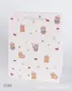 3# Mediano 25 Nueva Bolsa de Papel Kabi Bala a Cuadros de Dibujos Animados Bolsa de Regalo Ropa Cosméticos Bolsa de Cuerda de Mano Bolsa de Compras