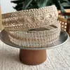 Diadema Bohemia de Paja Calada, Diadema de Verano de Ala Ancha Alta, Pinza para el Cabello Tejida Estilo Vacaciones, Disponible para Compra Mixta por Lote