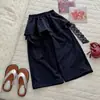[En Stock] Ropa Infantil 2026 Verano Niñas Pantalones Rectos con Rayas P de Encaje, Ligeramente Elásticos, Cómodos, Pantalones Profesionales de Secado Rápido