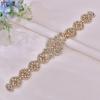 Youlapan S161 Vestido de Novia Europeo y Americano Dorado con Cinturón de Perlas y Adornos de Pedrería, Moldeador de Cintura de Lujo con Exquisita Decoración de Diamantes
