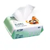 [Ankexin] Toallas Suaves de Algodón 100% Algodón Doble Uso Seco y Húmedo Tejido Plano Toallas para Lavar la Cara Toallas Desechables para Limpieza de Bebé 80 Hojas