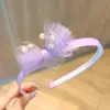 Diadema Infantil Transfronteriza Diadema de Princesa con Lazo Perlas Accesorios para el Cabello Diadema Coreana para Bebé