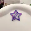 Novo Grampo de Cabelo Gota de Óleo Estrela de Cinco Pontas Dopamina para Mulheres, Presilha para Franja Lateral, Grampo BB para Fios Soltos, Lindo Acessório de Cabelo Estrela