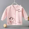 Cárdigan de Algodón Colorido para Bebé de Primavera y Otoño, Top Individual, Suéter Infantil, Ropa Interior para Niños y Niñas, Capa Base para Bebé, Ropa de Otoño, Pijamas, Cuello Redondo