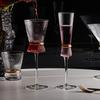 Taça de Vinho Tinto Borda Dourada Vela Nuvem Listra Vertical Cintura Dourada Cálice Taça de Coquetel Copo de Água Listra Vertical