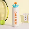 Nueva Botella de Agua Deportiva Elegante para Hombres y Mujeres Estudiantes, Taza Térmica de Acero Inoxidable 316, Taza de Viaje Portátil con Popote