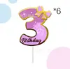 Números Calientes de Venta Transfronteriza 0-9 Adornos para Pastel de Cumpleaños para la Fiesta de Cumpleaños de Niños Decoración de Mesa de Postres
