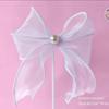 Assar Aniversário Pearl Bow Cake Decoração Plug-in Terminado Festa de Fim de Ano Sobremesa Cartão Suprimentos Decorativos Set