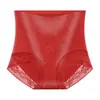 Estilo Nacional Nuevo Estilo Chino Bordado en Relieve Cintura Alta Control de Abdomen Levanta Glúteos Ropa Interior Femenina Nido de Pájaro Seda de Morera Entrepierna Extendida Alta Elasticidad