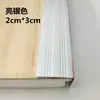 Tira de Acabado para Piso de Madera de Aleación de Aluminio Engrosada en Forma de 7 y L Tira Antideslizante para Escaleras Protector de Esquina en Ángulo Recto para Entrada de Alfombra