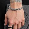 Pulseira Masculina da Moda Estilo Coreano Hiphop Aço Titânio Pulseira Hip-Hop Feminina Casal Simples Elegante Estudante Estilo Frio Joia de Mão