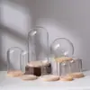 Flor Eterna Cubierta de Cristal para Polvo Caja de Exhibición Adornos Decorativos Hechos a Mano para Escritorio Manualidades Flor Seca Cubierta de Cristal Transparente