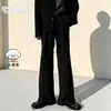 Pantalones casuales de otoño para hombre para el día a día, estilo coreano, versátiles, modernos, adelgazantes, alargan las piernas, ligeramente acampanados