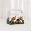 Caja de Empaque de Dibujos Animados Sencilla para Hornear, Caja de Empaque de Gran Capacidad para Pasteles y Postres, Caja de Empaque de Regalo para Acompañamiento de Galletas Occidentales